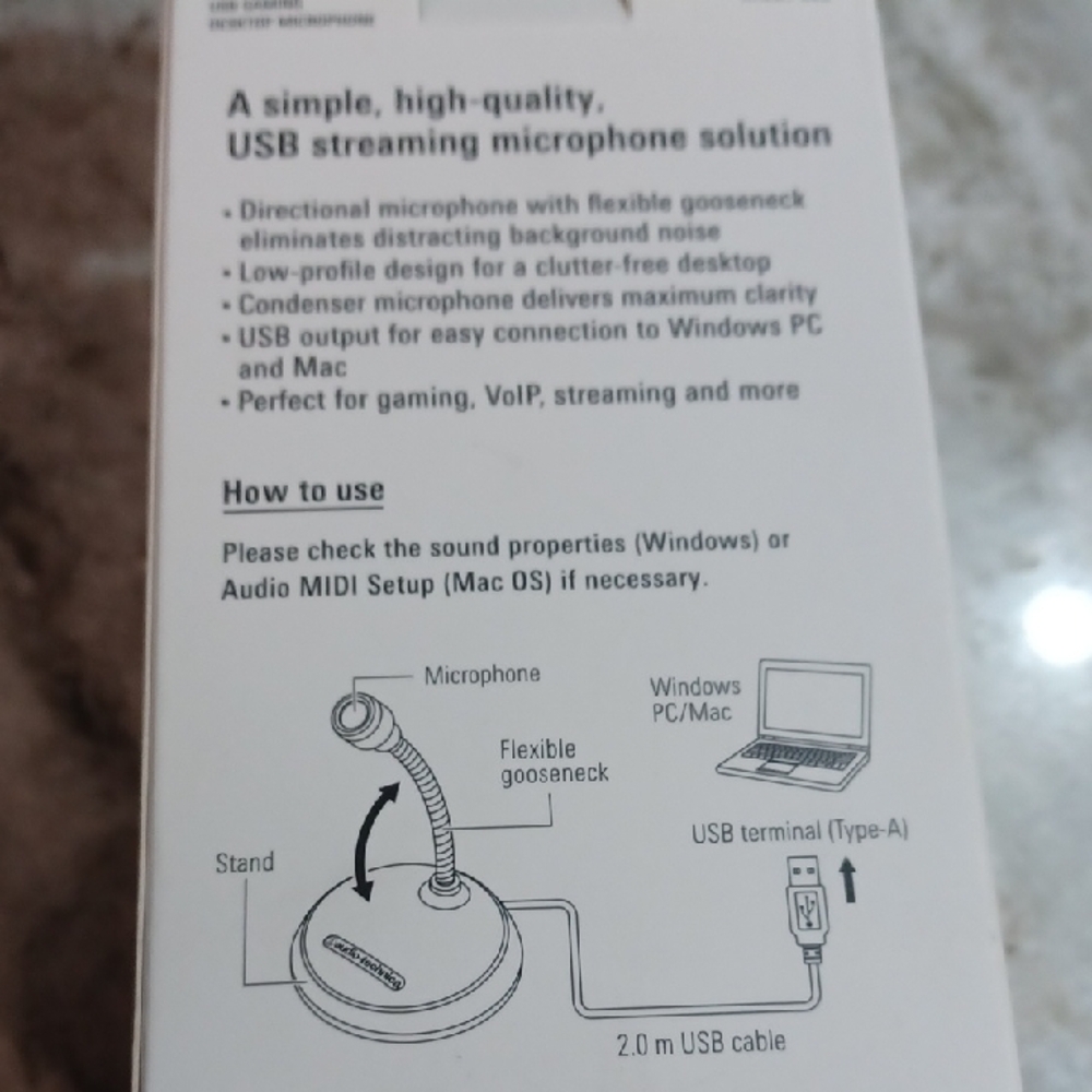 Audio Technica Black USB Gaming Microphone - Picture 3 of 4